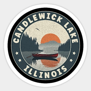 Candlewick Lake Illinois Sunset Sticker